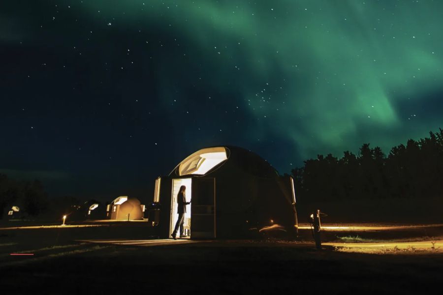 Een Sky Dome bij Métis Crossing in Canada