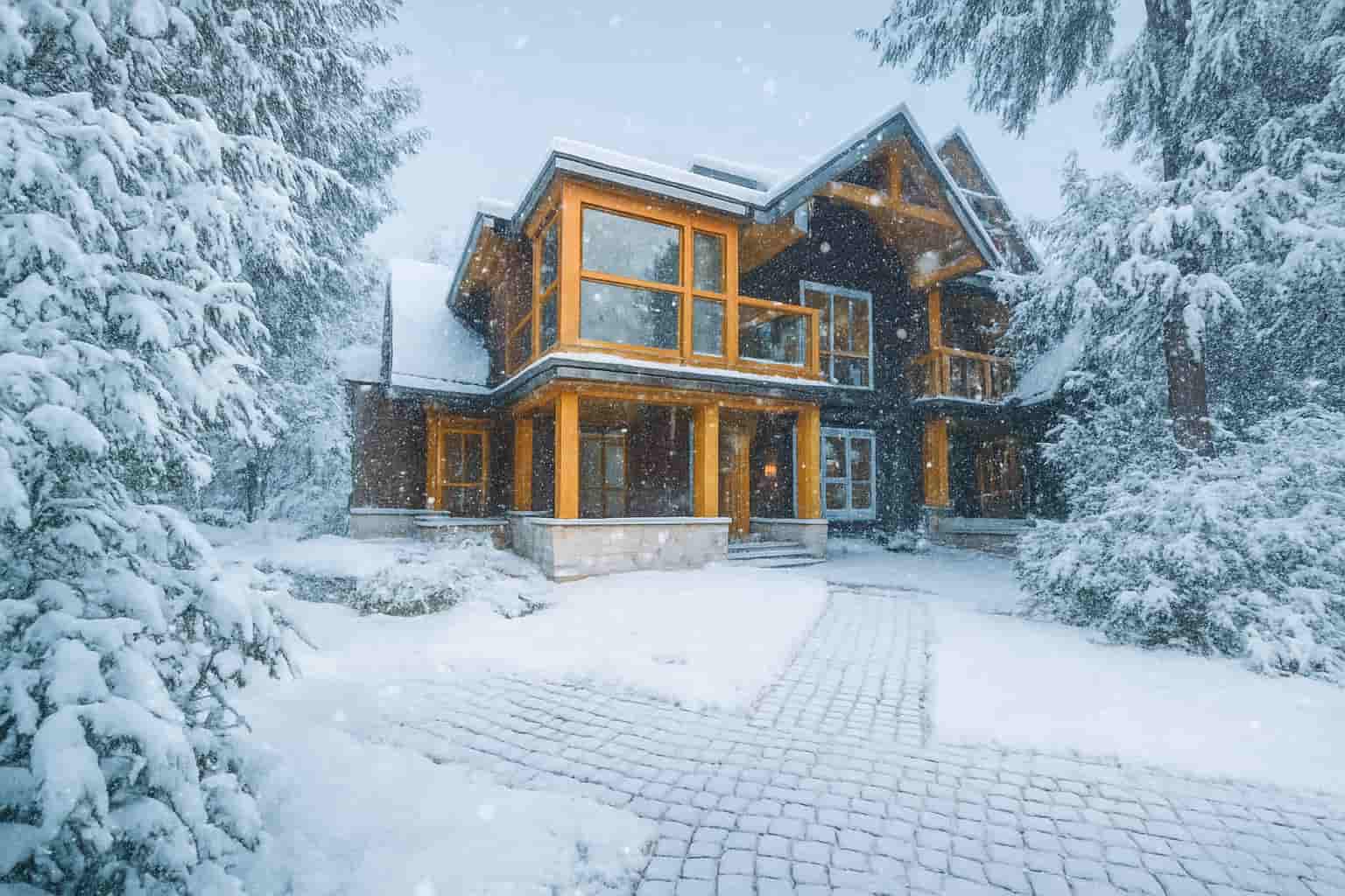 Buitenaanzicht van Glaciers Reach Appartementen in Whistler tijdens een wintersportreis naar Canada