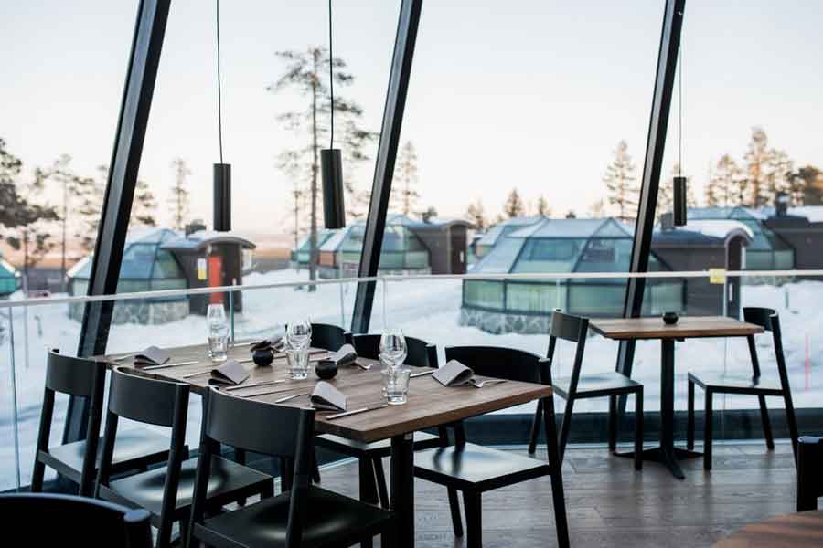 Uitzicht vanuit restaurant