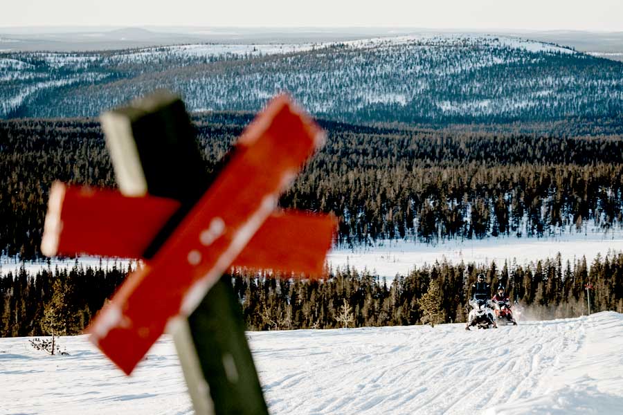 Landschapssafari per sneeuwscooter Saariselka