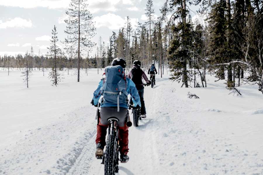 Winters fietsavontuur Saariselka