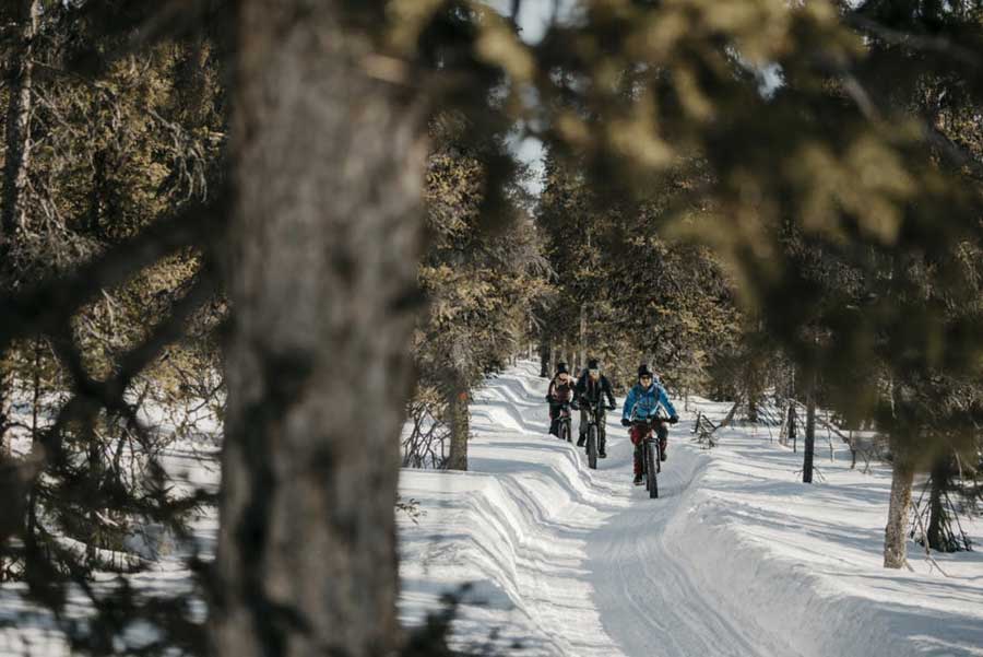 Winters fietsavontuur Saariselka