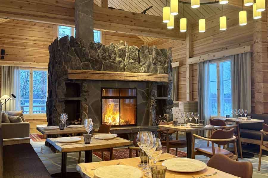 Restaurant met houtkachel