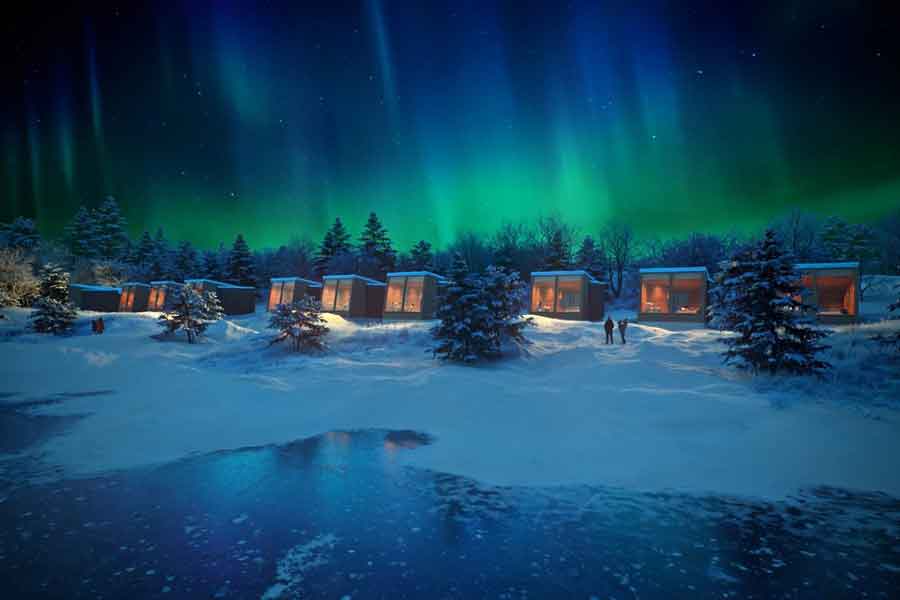 Arctic Glass Suites aan de rivier