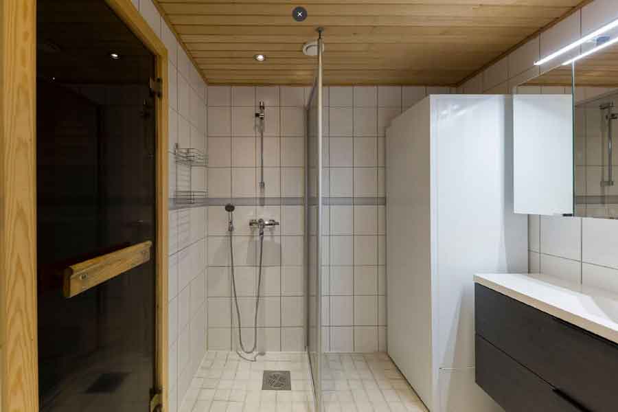 Douche en sauna