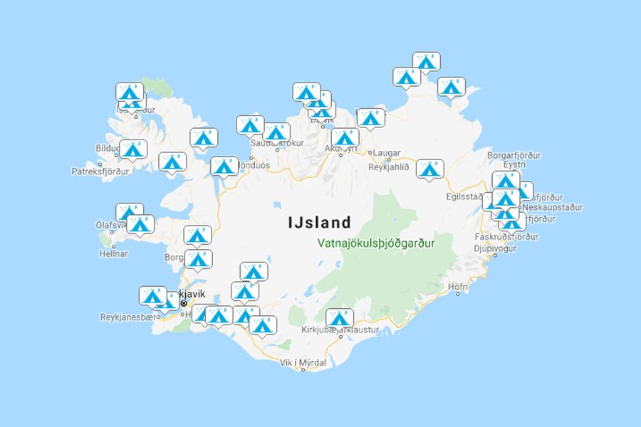 Camping card IJsland