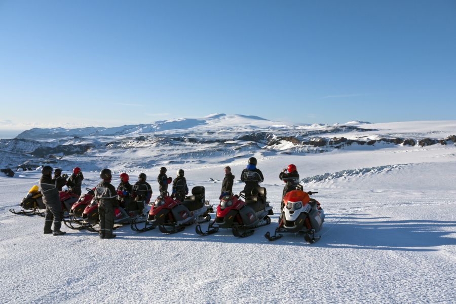 Sneeuwscootertocht Myrdalsjokull Gletsjer