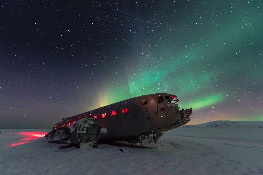 Plane wreck IJsland