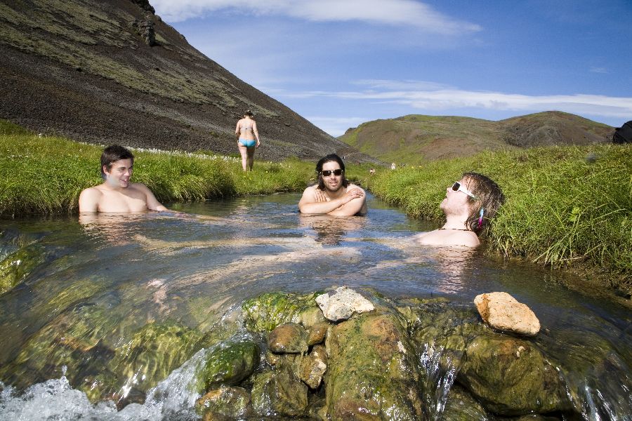 Reykjadalur natuurbad IJsland