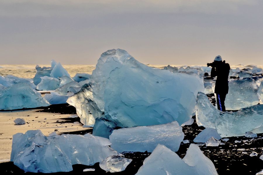Jökulsarlon Diamond Beach IJsland