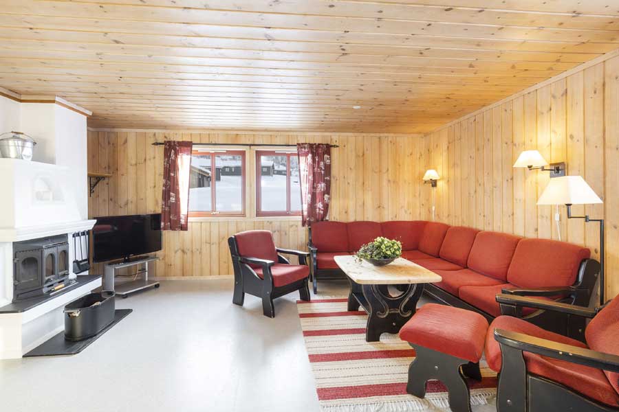 Woonkamer Fjellsyn chalets