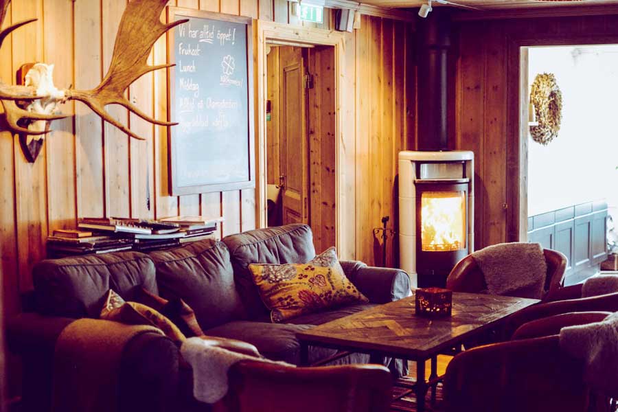 Lounge in het Olarsgården Hotel